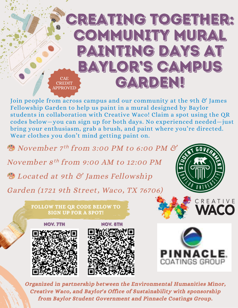 Creating Together: Community Mural Pianting Days at Baylor's Campus Garden